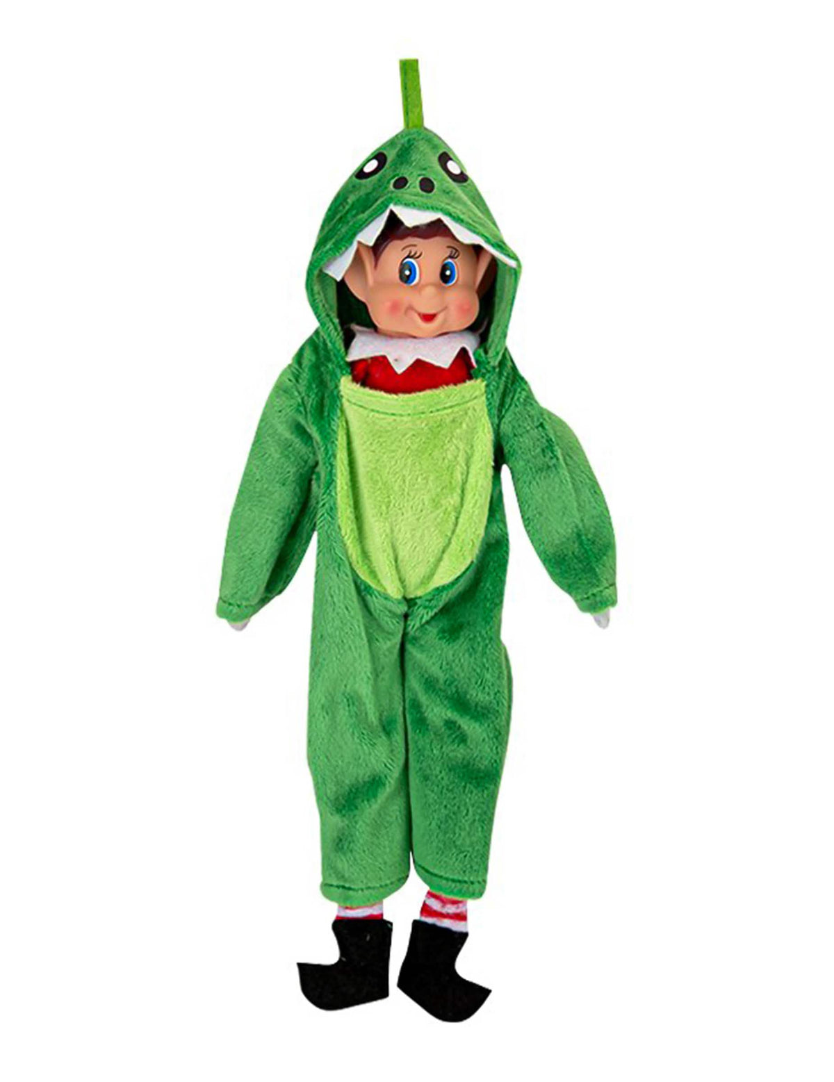 Disfraz de dinosaurio para muñeca duende travieso verde de peluche