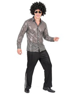 Disfraces disco para adultos plateados
