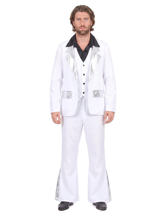 Disfraz estilo disco blanco hombre