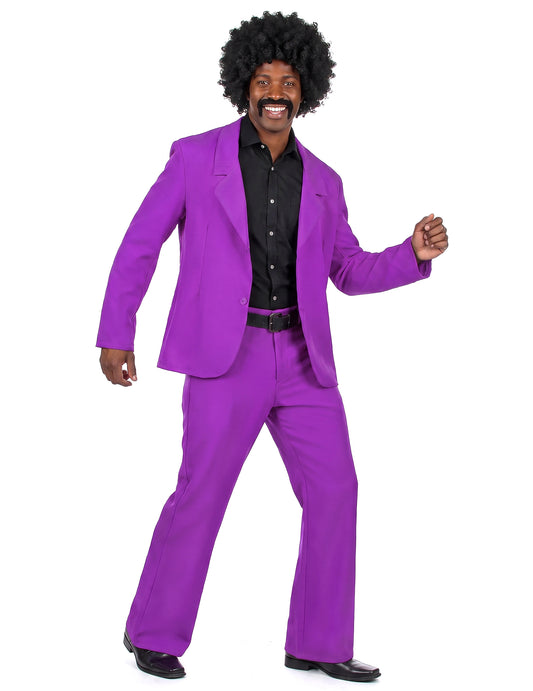 Disfraz violeta disco adulto