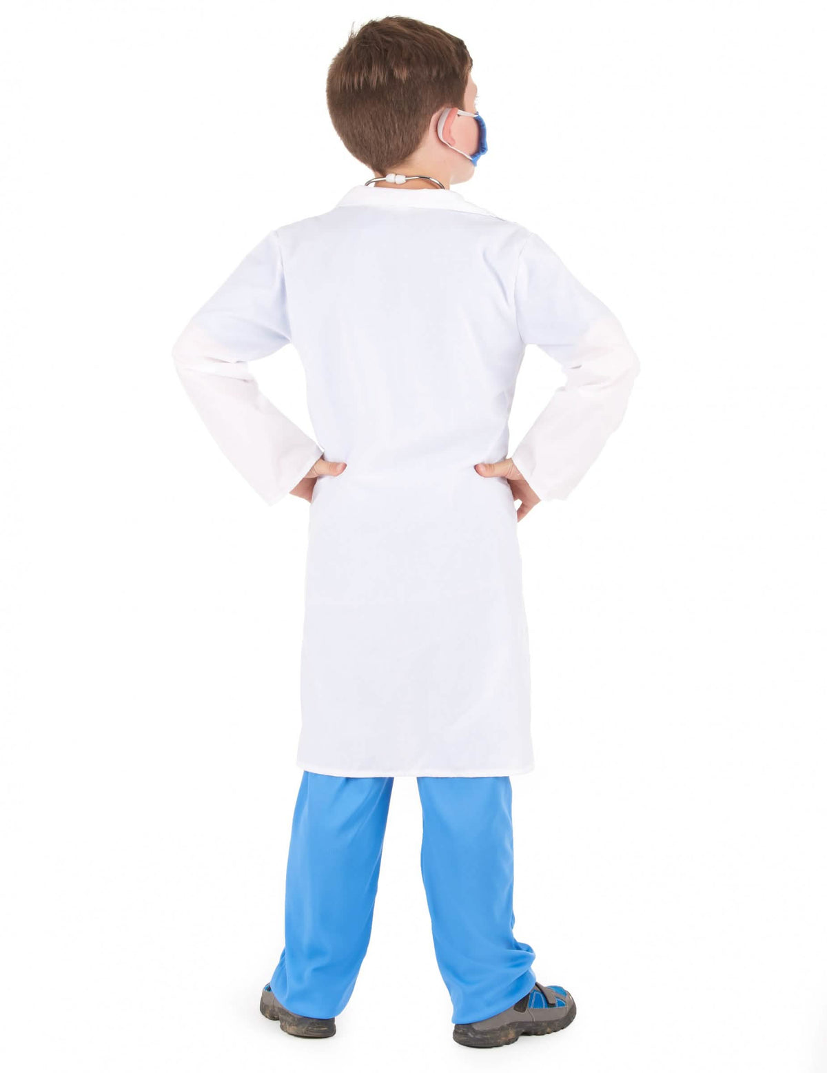 Vista trasera del disfraz de doctor para niño