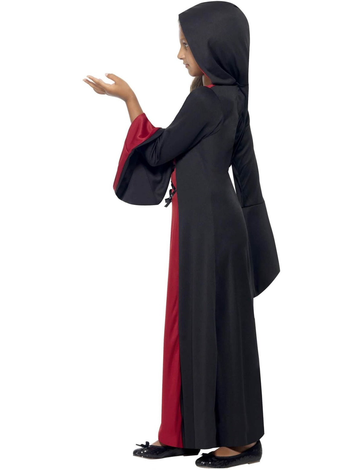 Vista de perfil del disfraz encantador de halloween