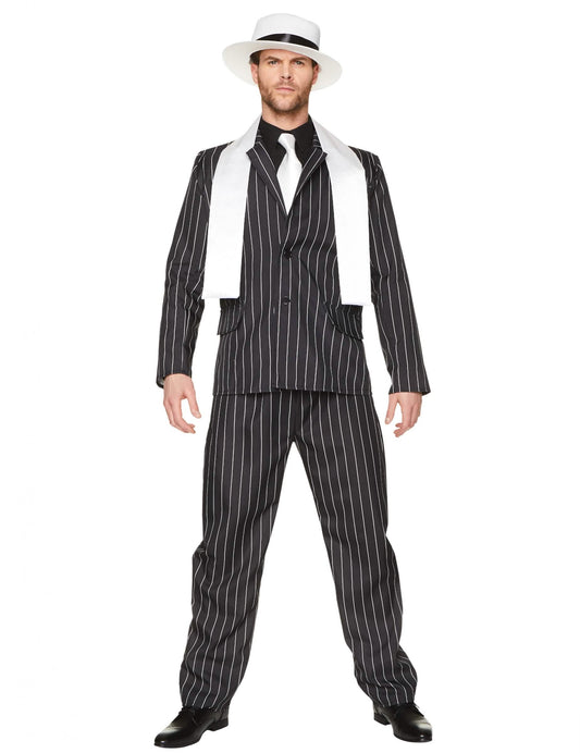 Vue de face du déguisement gangster pour homme