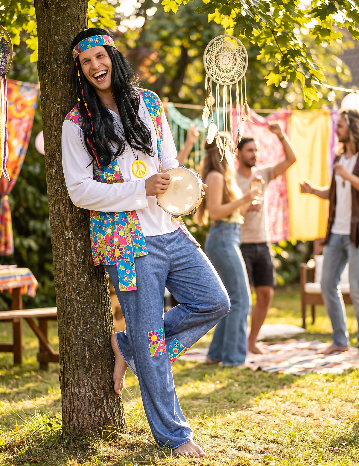 Disfraz hippie para hombre años 60