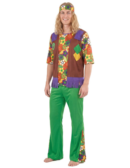 Disfraz hippie flower power hombre