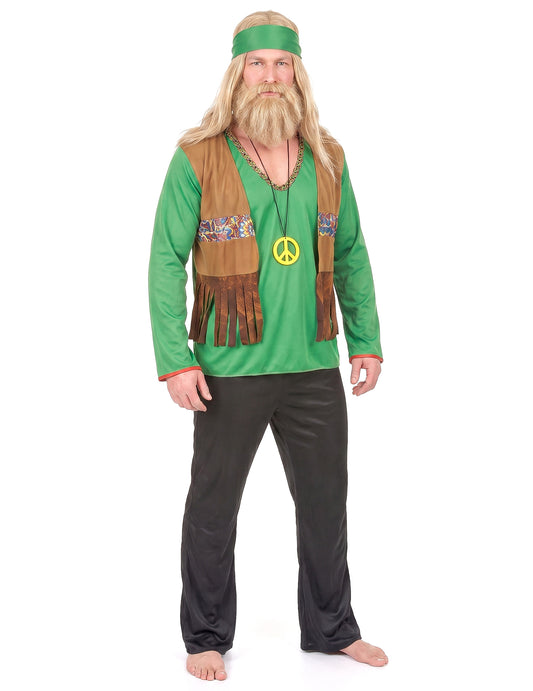 Disfraz de hippie verde