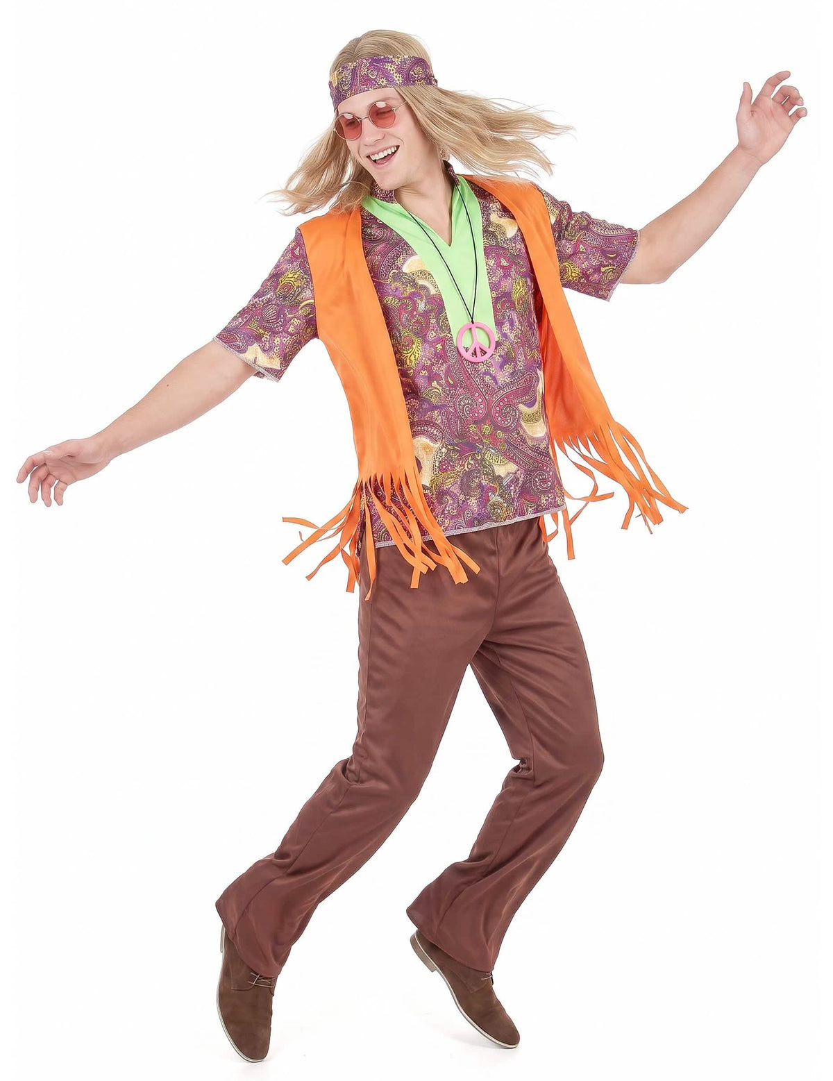 Disfraz de hippie collar hombre