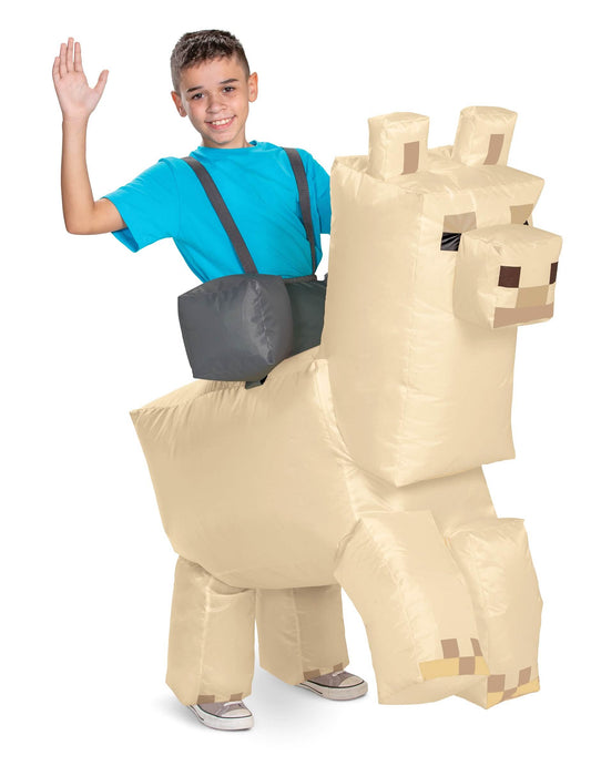 Disfraz de Llama inflable Minecraft™ para niños