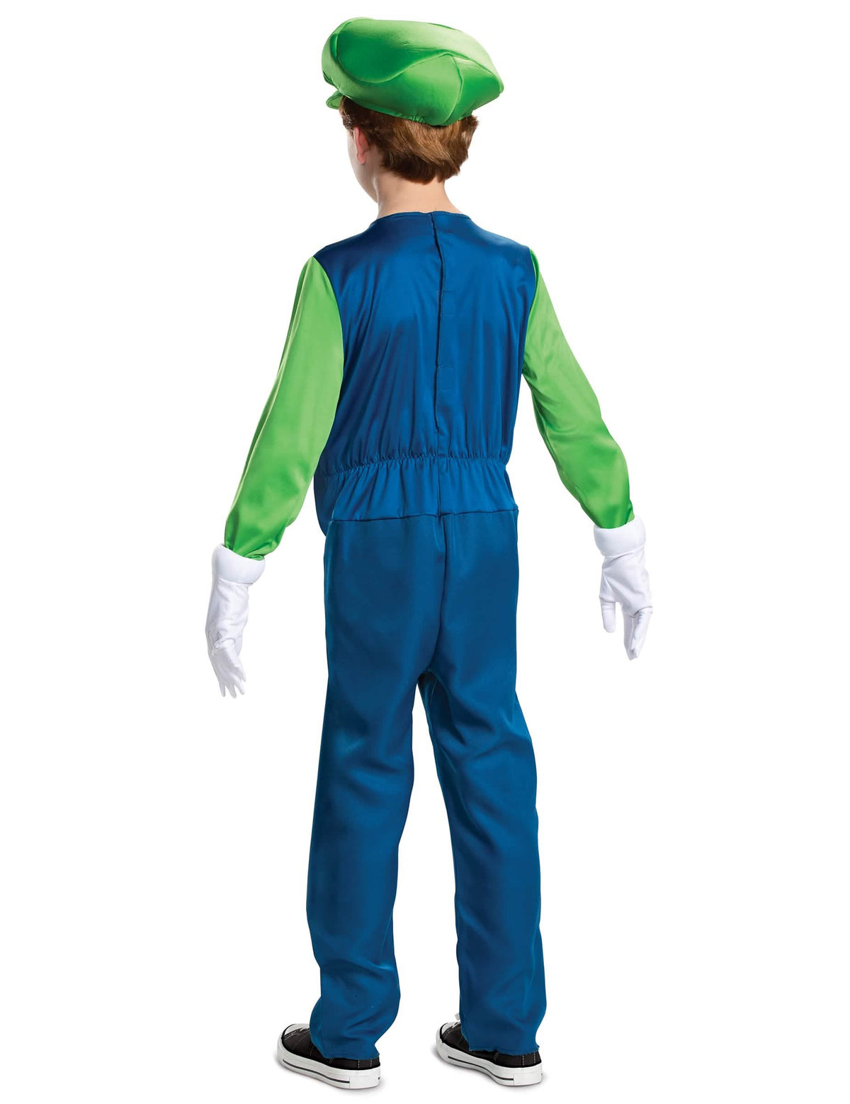 Vista trasera del disfraz Luigi Deluxe para niño