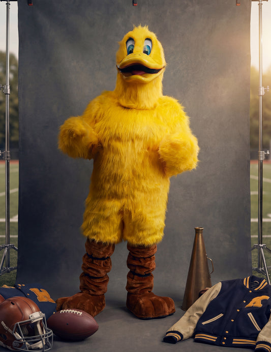 Disfraz de mascota pato amarillo para adulto