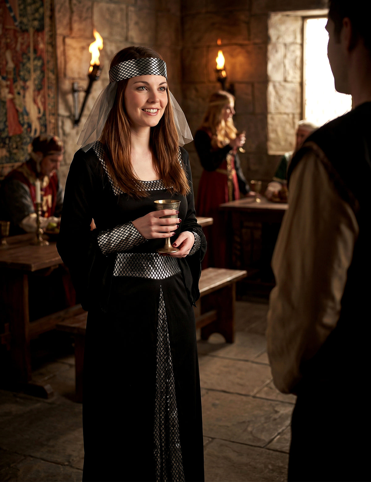 Disfraz medieval mujer negro