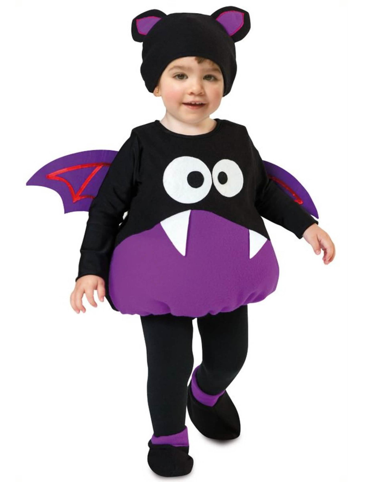 Disfraz de mignón niño murciélago pequeño para niño violeta y negro