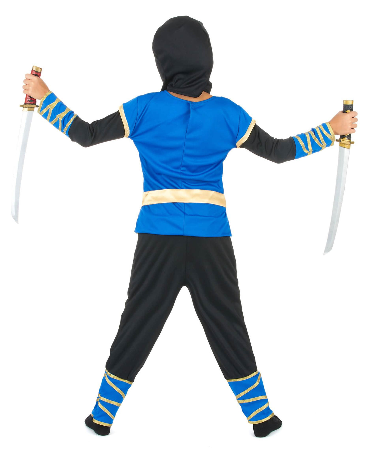 Vista trasera del disfraz de ninja para niño
