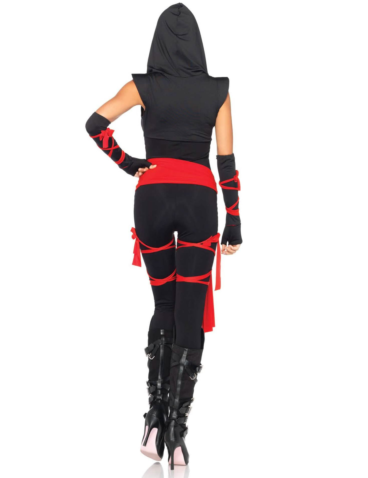 Vista trasera del disfraz de ninja sexy de lujo