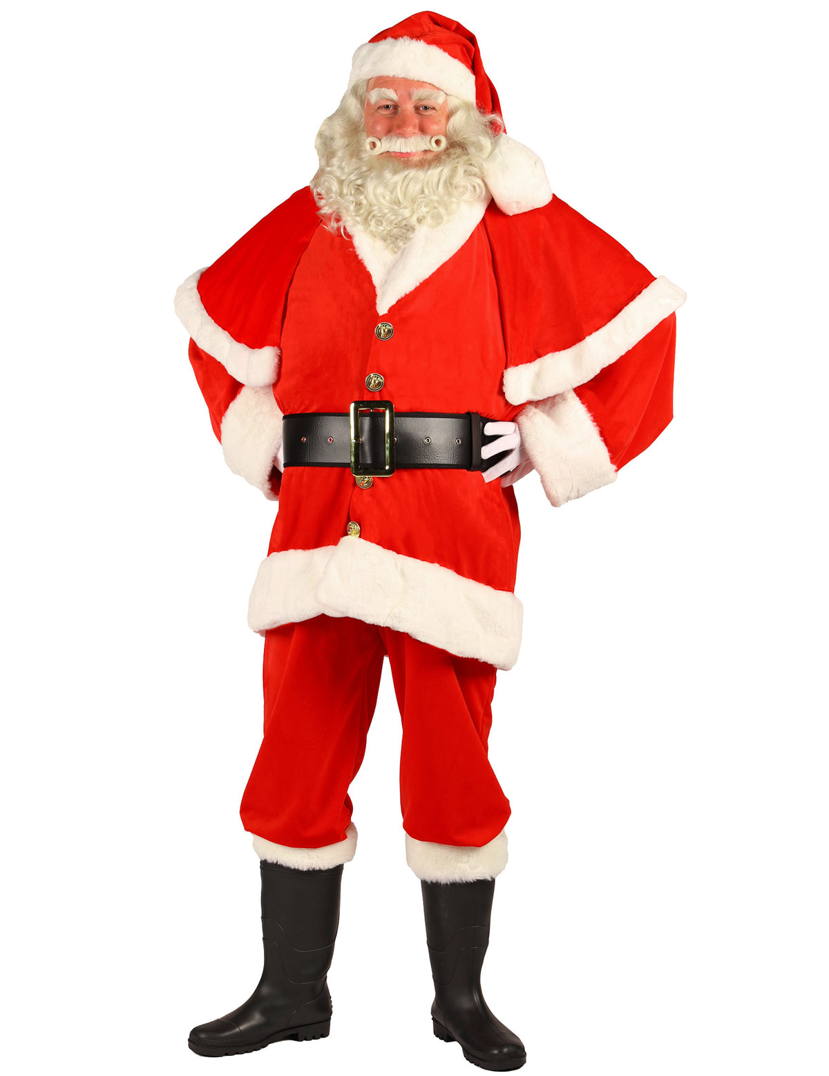 Disfraz de Papá Noel con capa para hombre