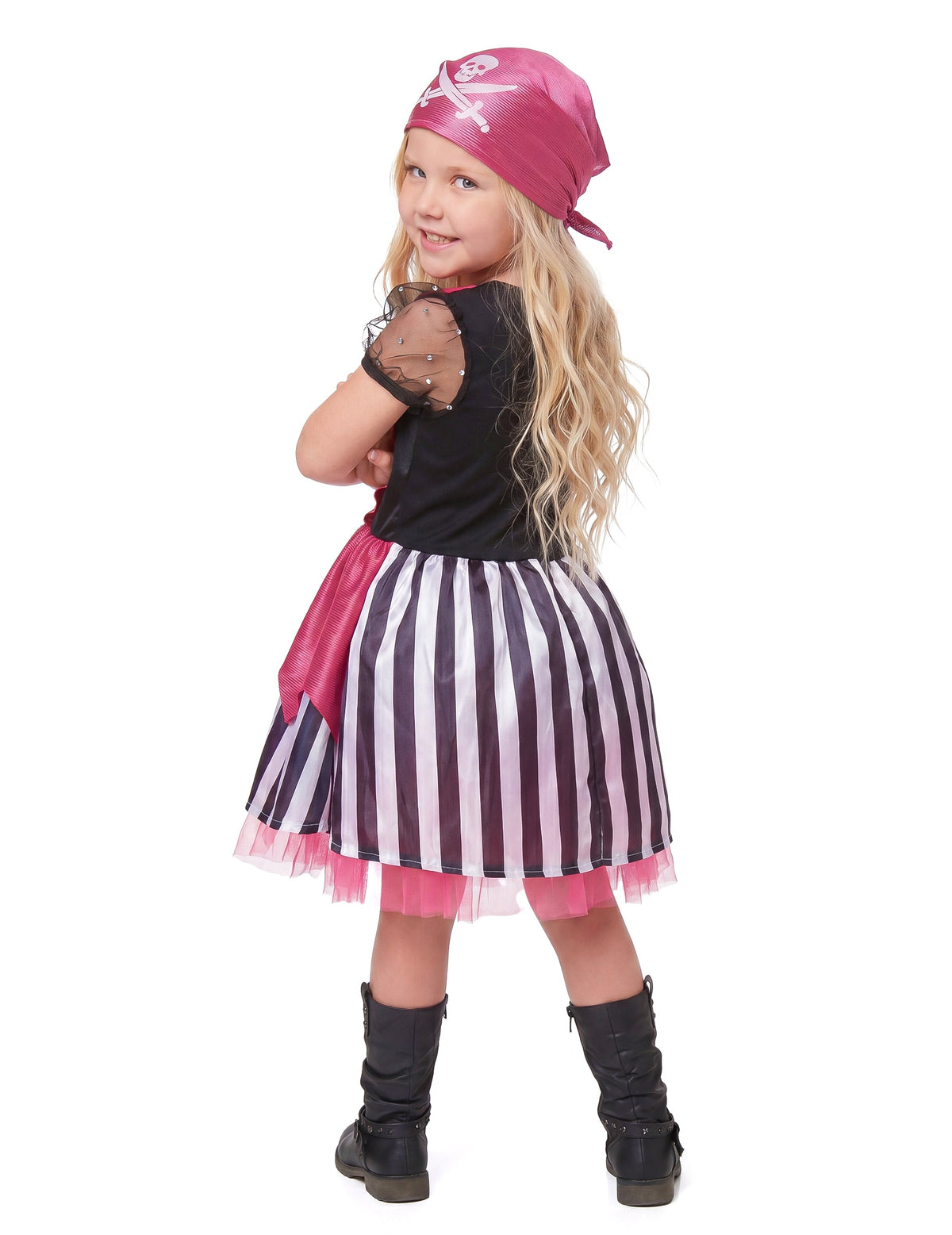 Disfraz pirata rosa niña