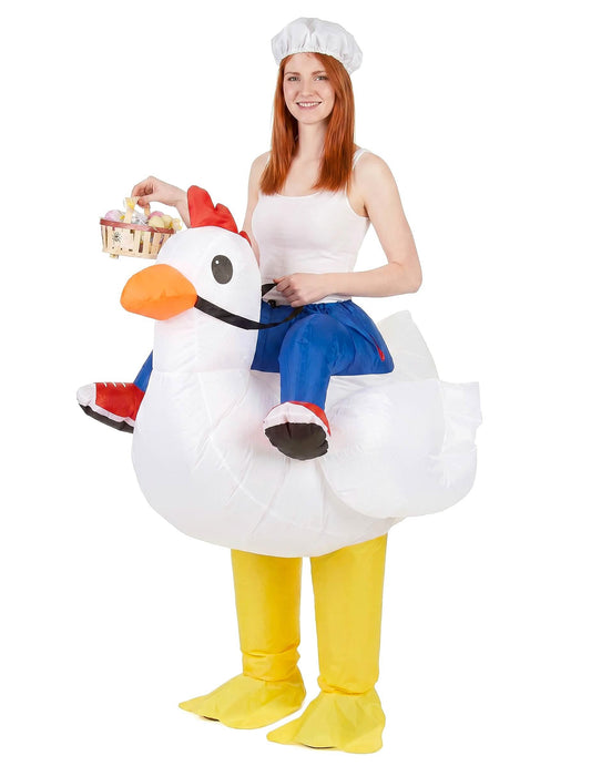 Disfraz de pollo inflable para adulto