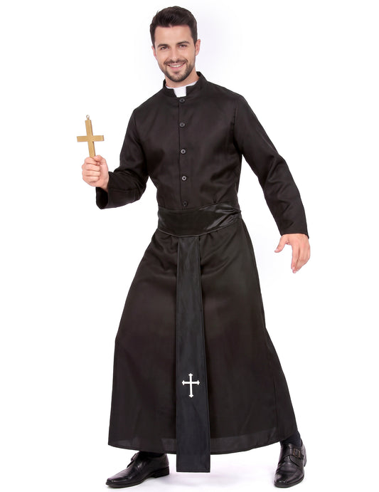 Disfraz de cura clásico para hombre