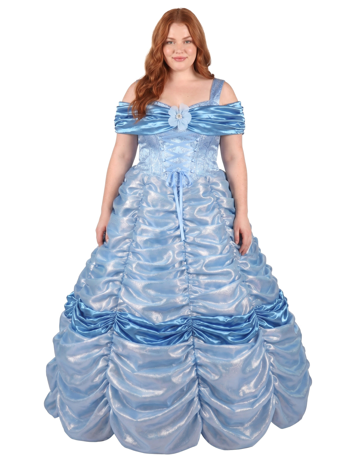 Disfraz de princesa azul de alta calidad para mujer