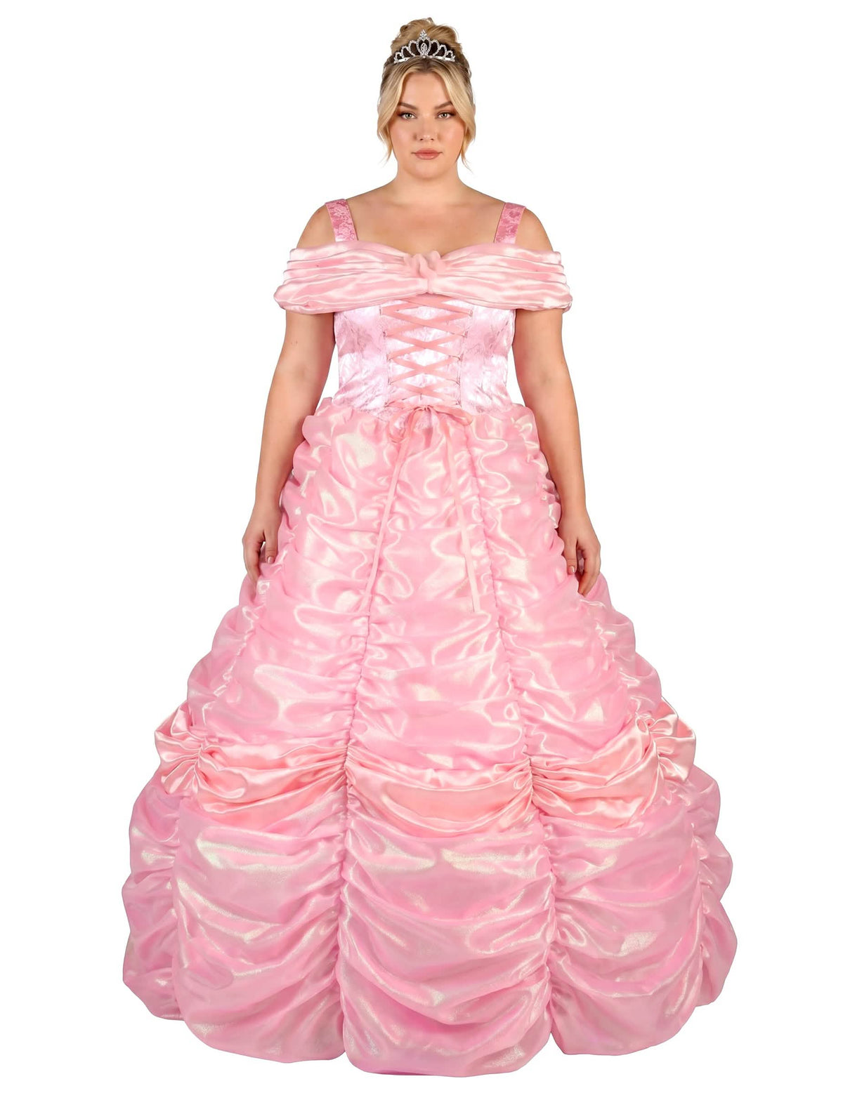 Disfraz de princesa rosa de alta gama para mujer