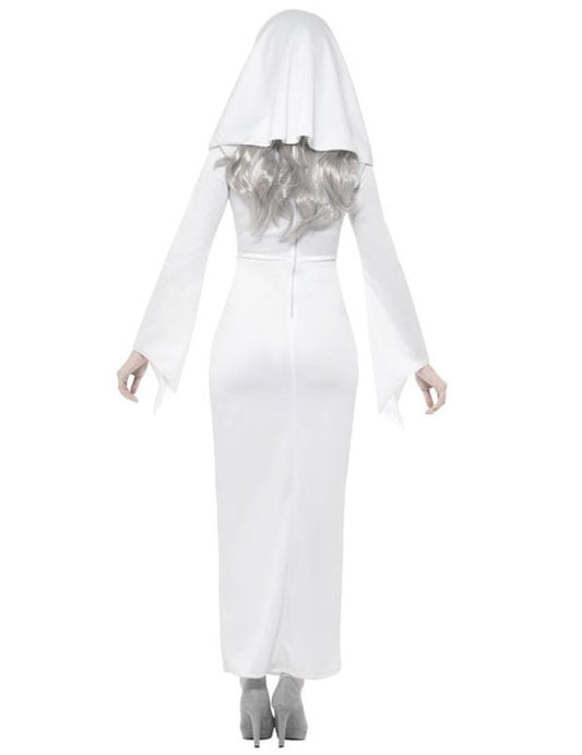 Vue de dos du déguisement de religieuse possédée pour femme