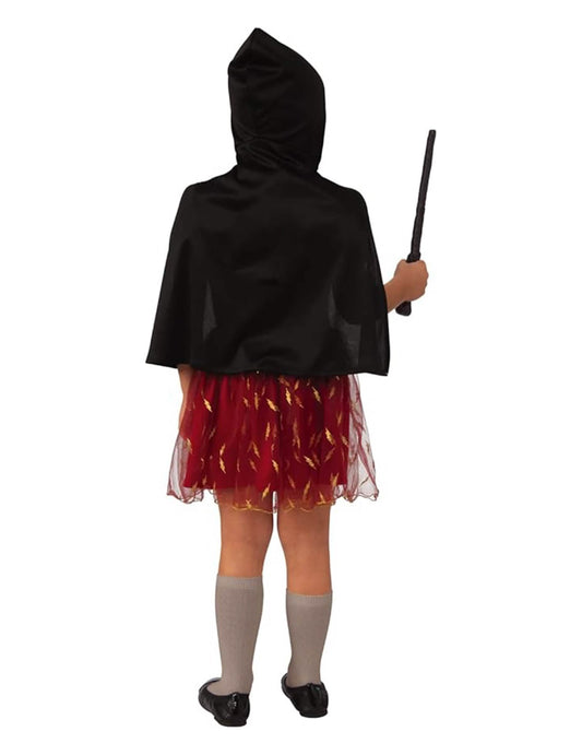 Vue de dos du déguisement robe tutu Gryffondor Harry Potter
