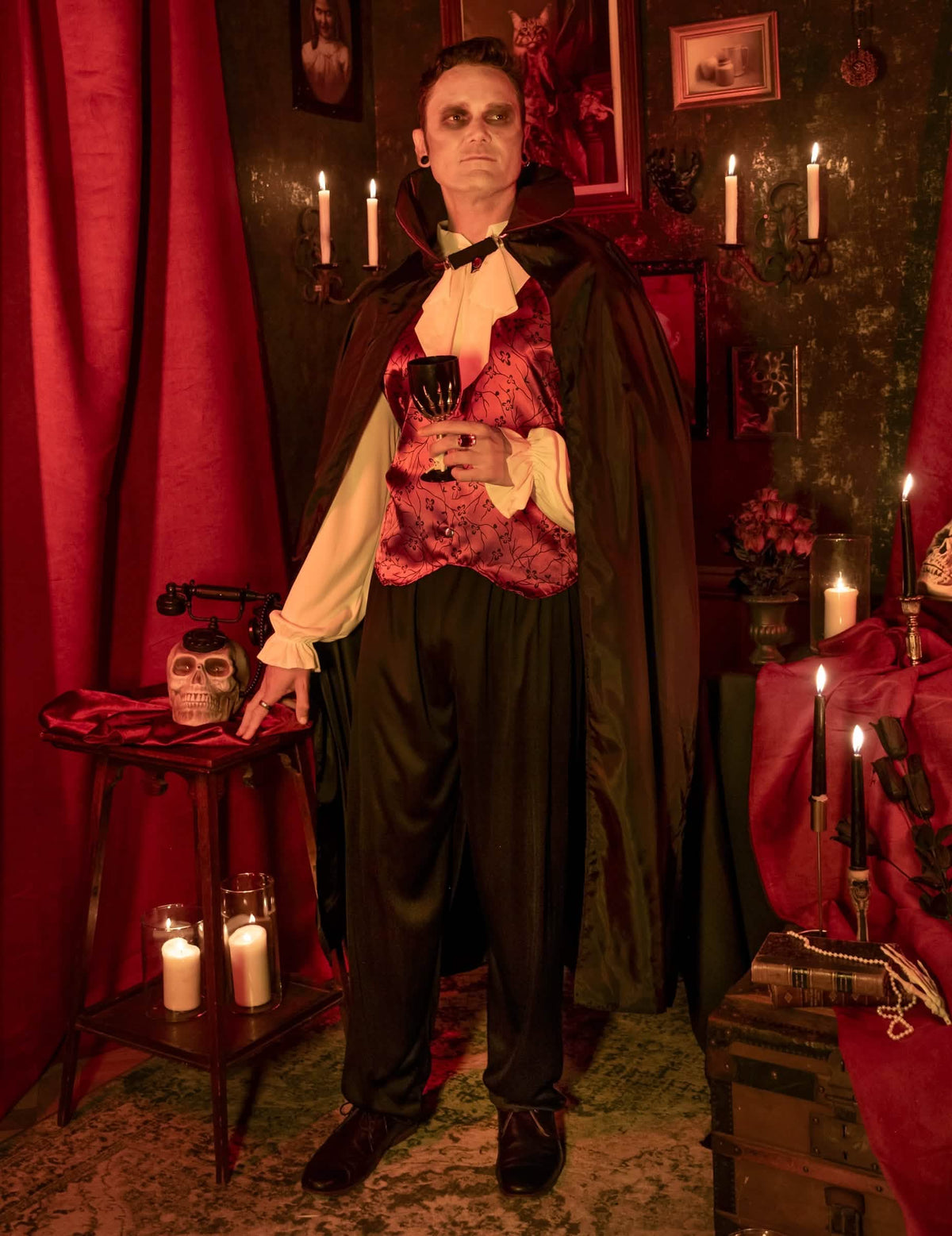 Disfraz de vampiro para hombre para Halloween