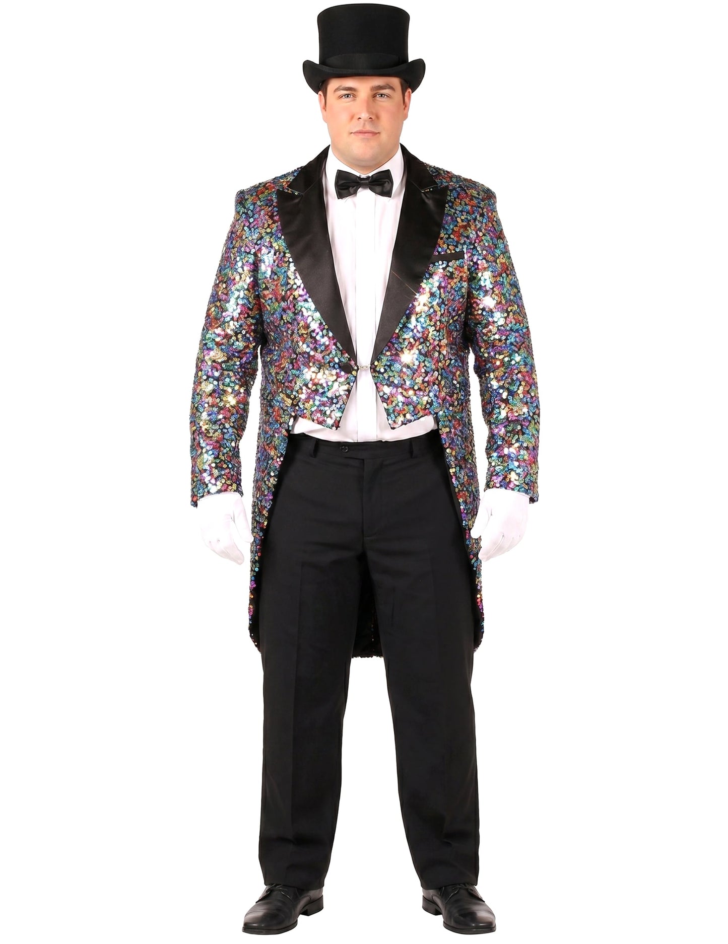 Disfraz de chaqueta de Carnaval con lentejuelas multicolores para hombre