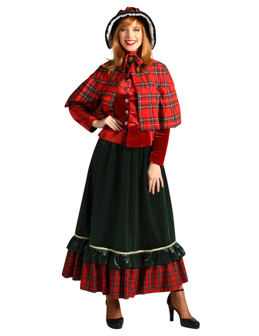 Disfraz victoriano de Navidad Charles Dickens para mujer
