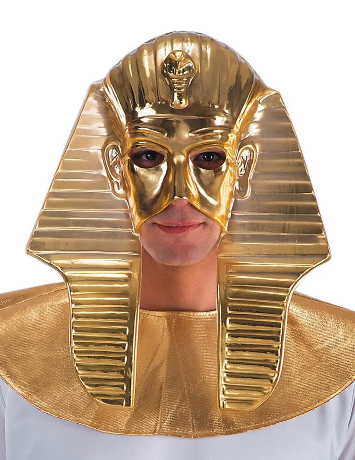 Medio máscara de faraón para hombre dorado