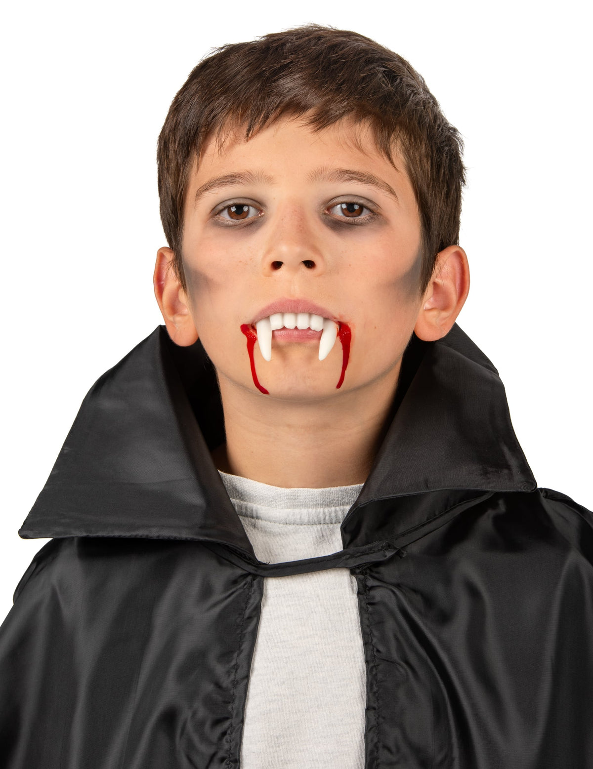 Vue de face du dentier de vampire pour enfant et adulte