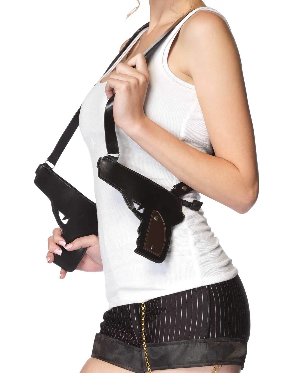 Doble fundas de revólver para adulto negro