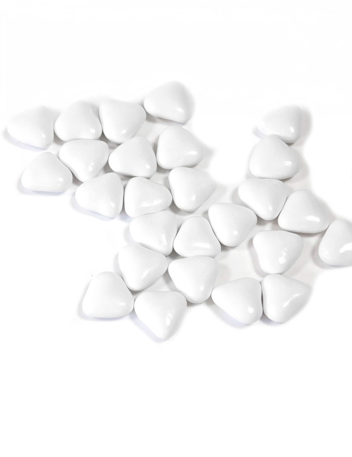 Dragées mini corazón de chocolate para boda y comunión blanco