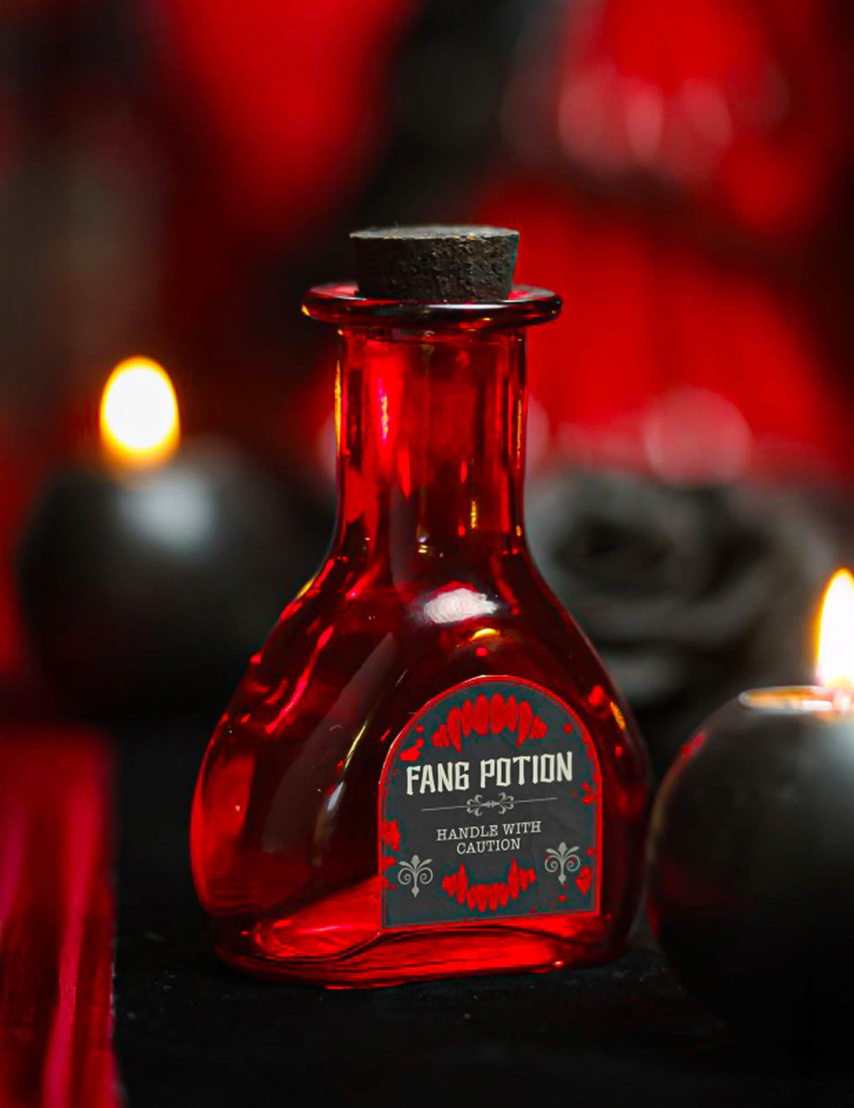 Frasco de vidrio rojo poción de vampiro 10,8 cm
