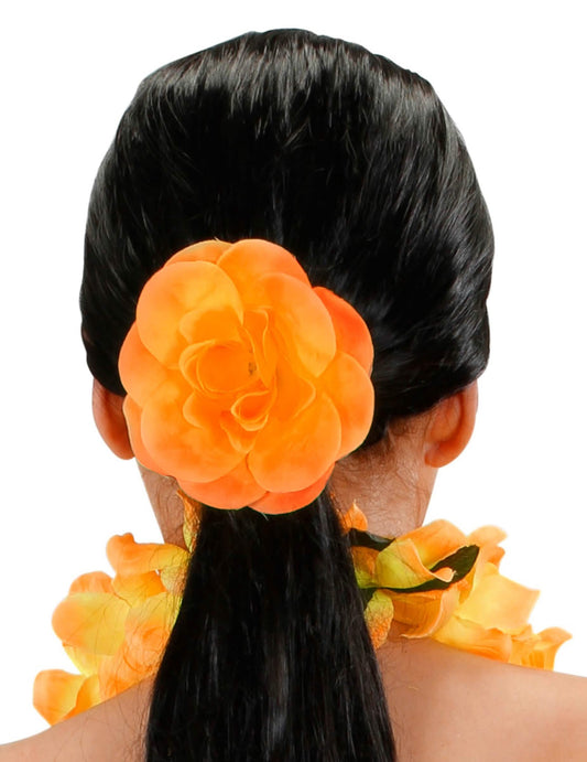 Flor amarilla con goma para el pelo