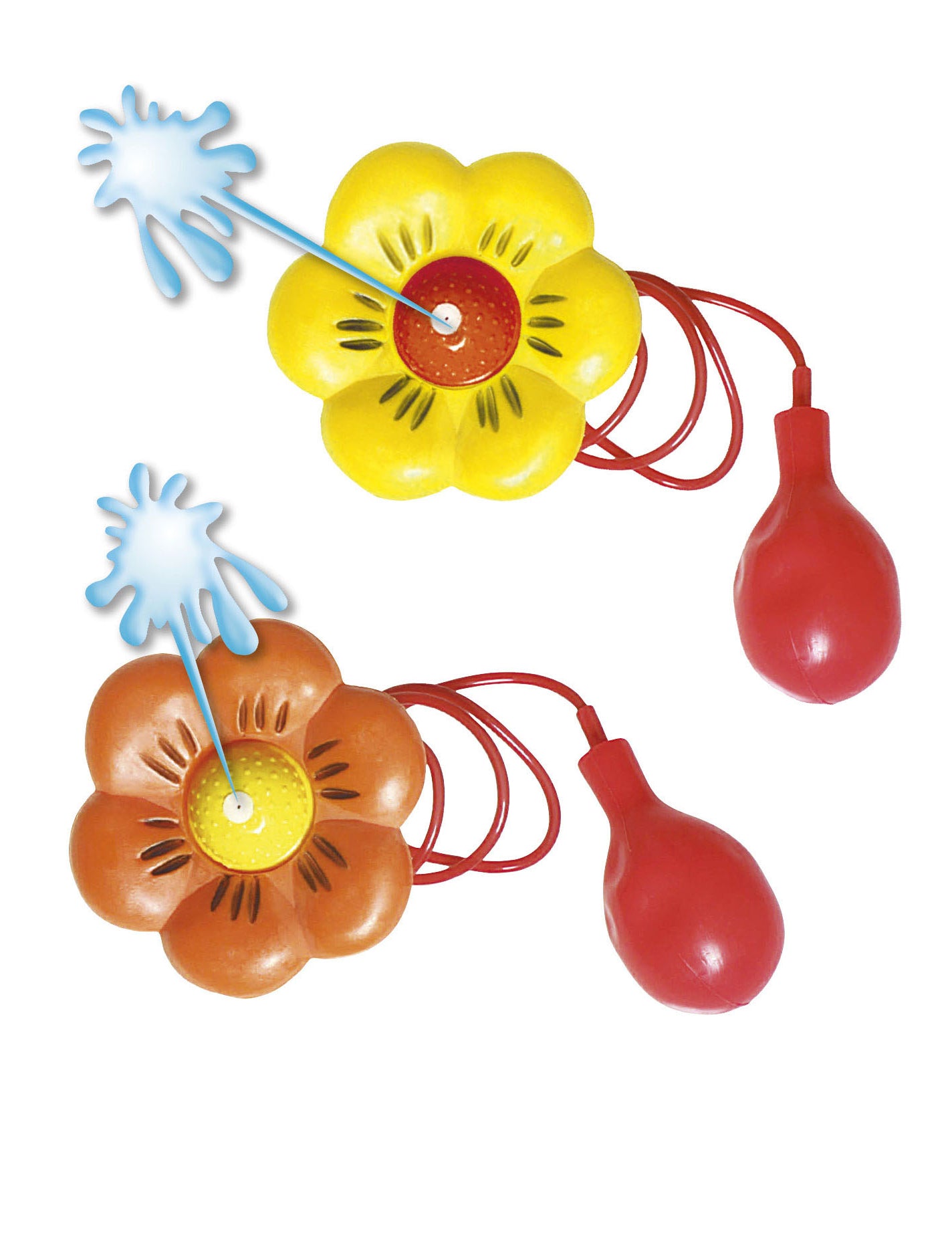 Flor De Payaso De PVC Rígido Con Pulsador Para Echar Agua, Color Surtido, Juguete Divertido Para Piscina Y Playa