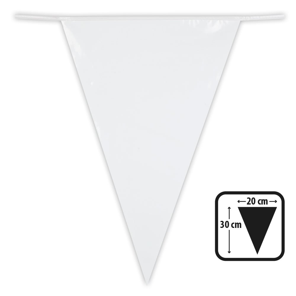 Guirnalda banderines blancos 10 m