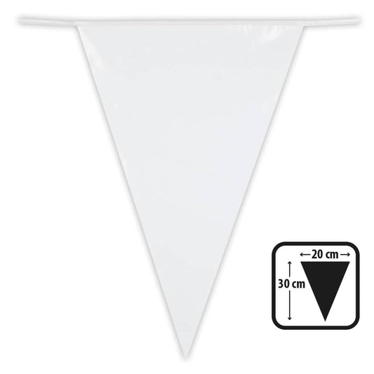 Guirnalda banderines blancos 10 m