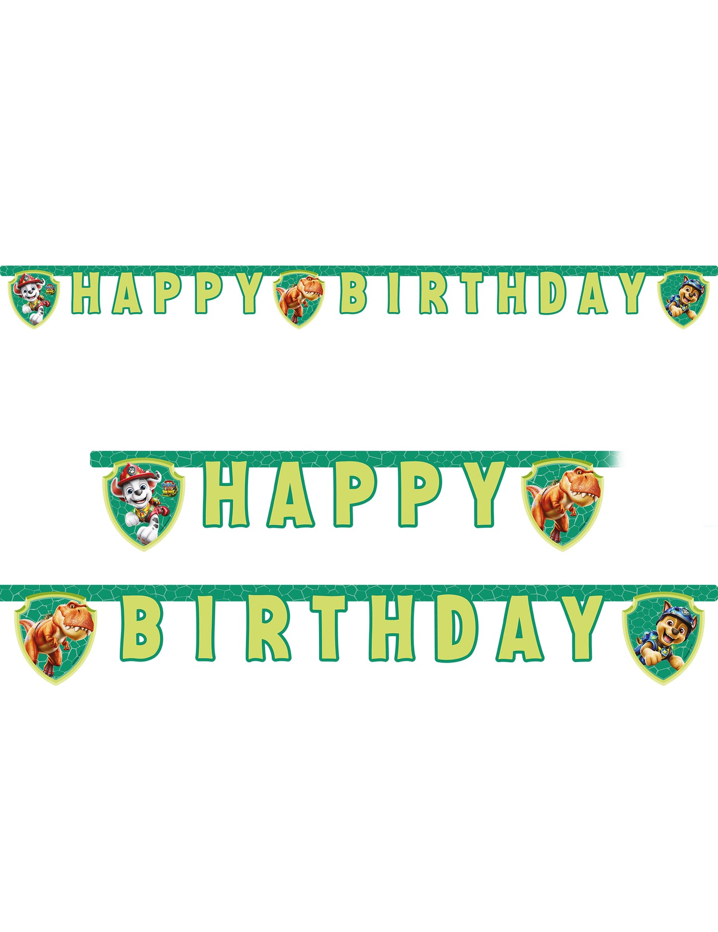 Guirnalda articulada "Happy Birthday" Patrulla Canina™ Dino Movie 200 cm