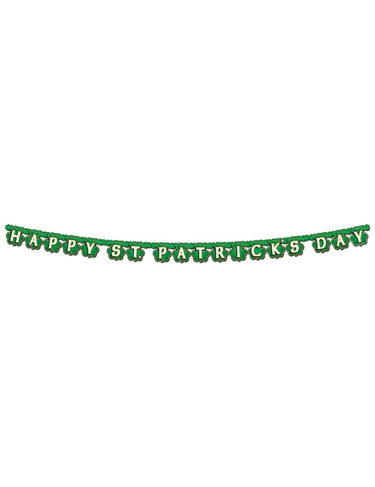 Vista frontal de la guirnalda Happy St. Patrick's Day
