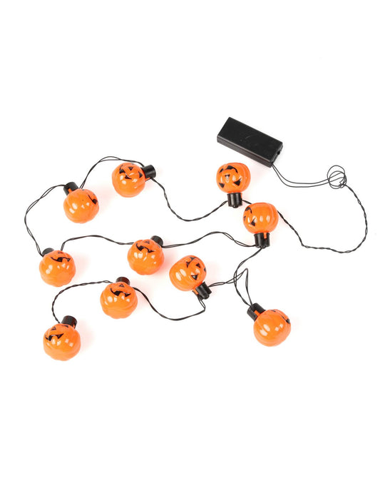 Guirlande lumineuse citrouille pour Halloween orange