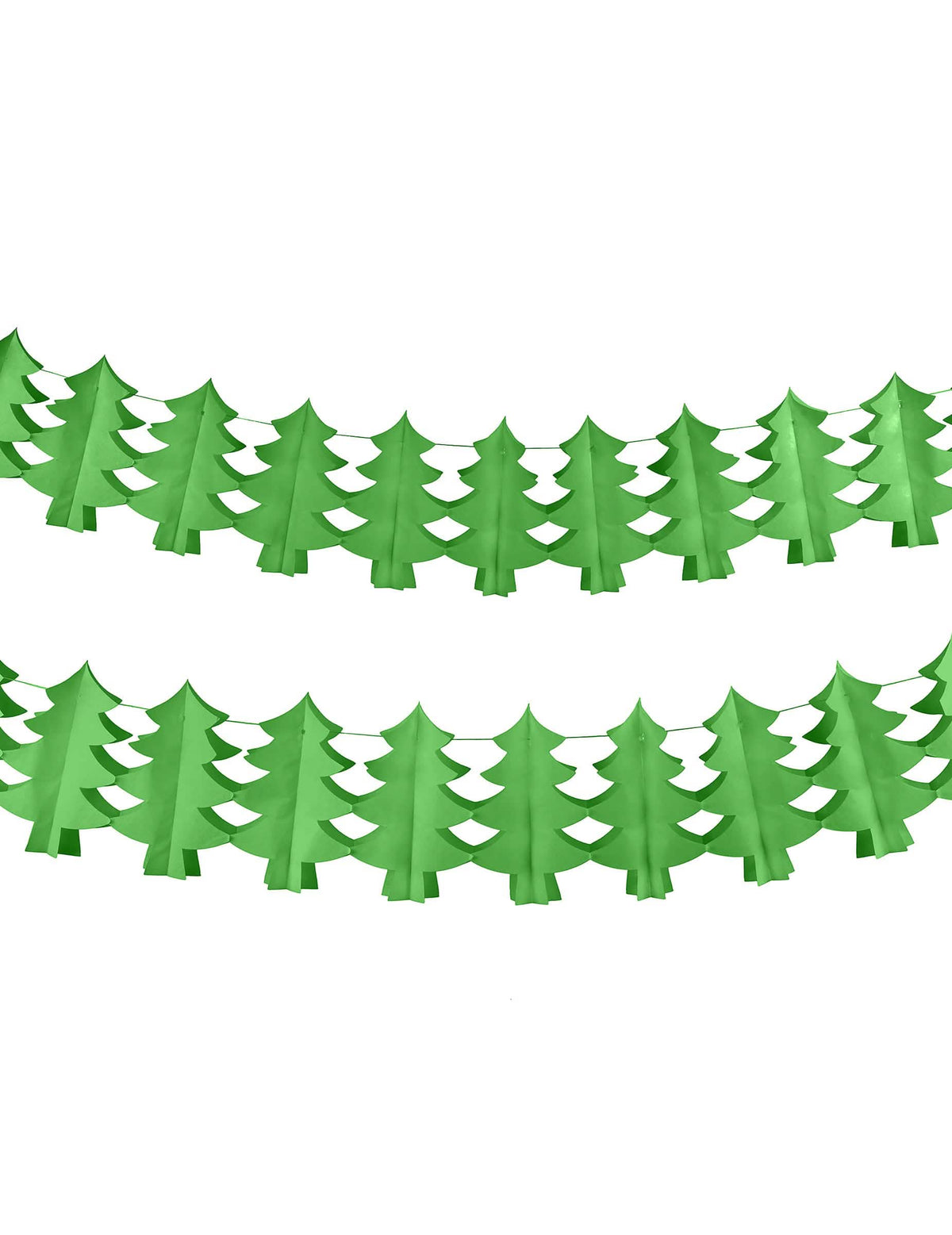 Guirnalda de abeto para decoración de fiesta verde ignífugo