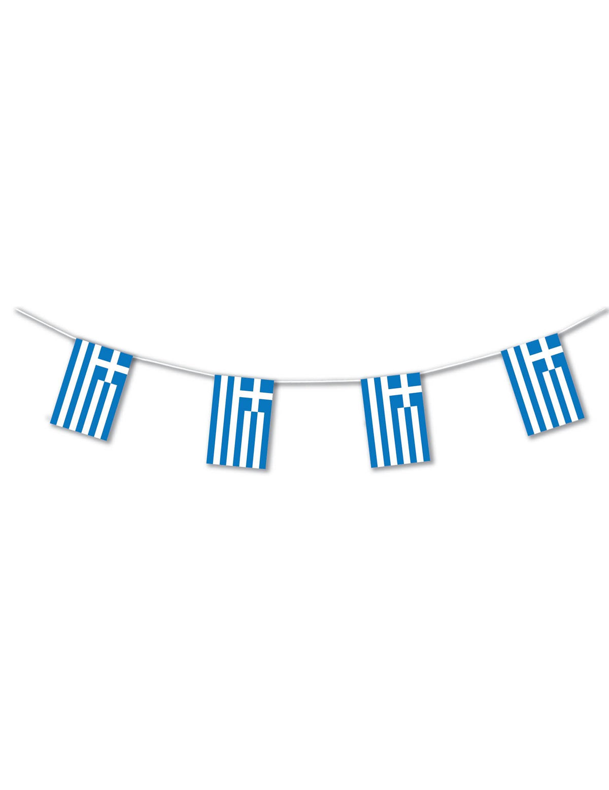 Guirnalda de plástico grecia para decoración de fiesta azul y blanco
