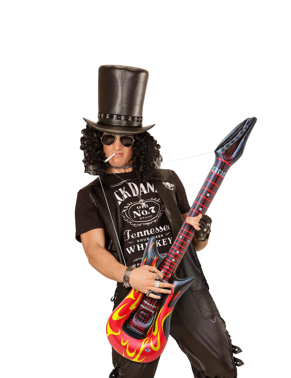 Prise en main par un adulto de la guitarra carry me rock en llamas