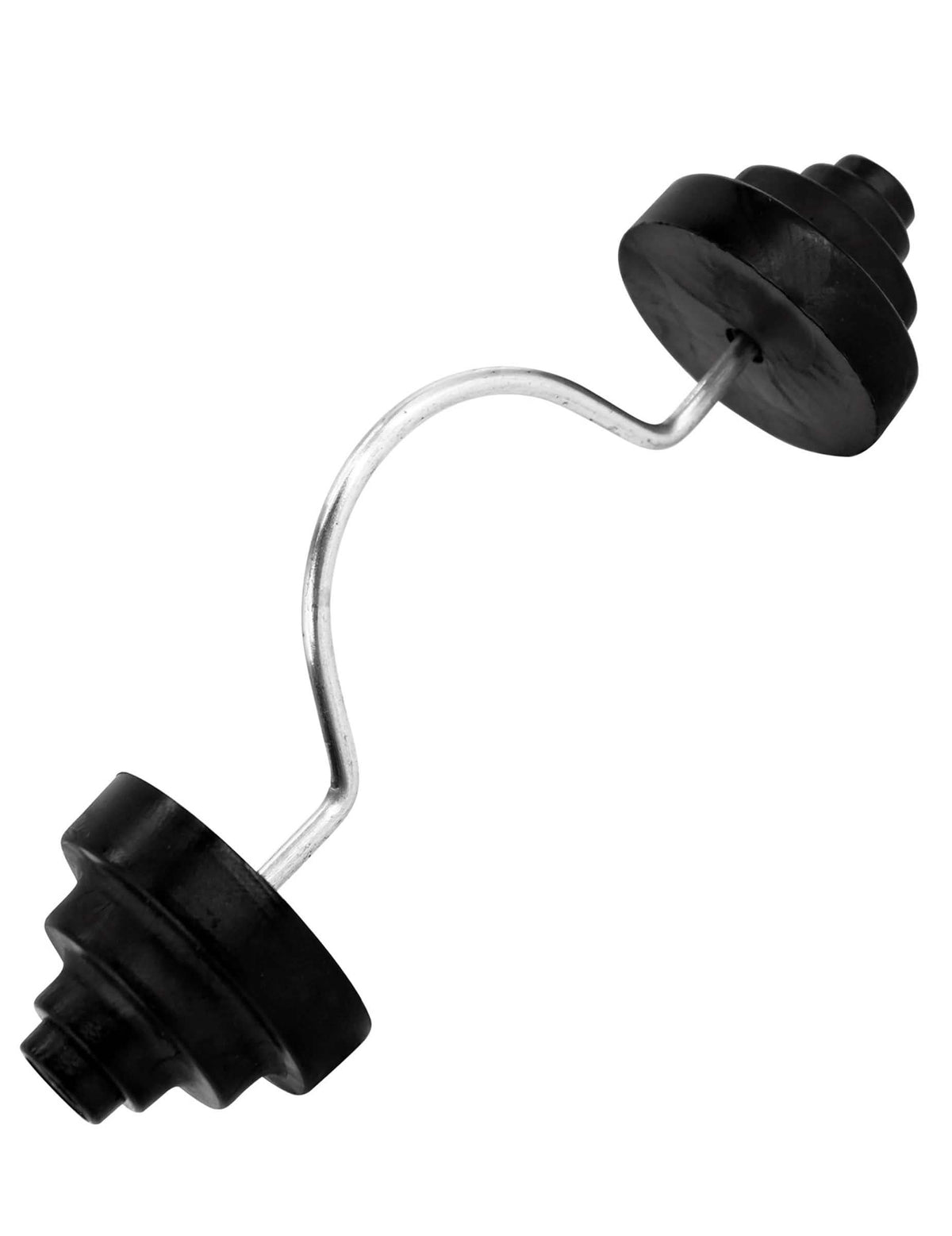 Haltera para pene para adulto negro y plateado