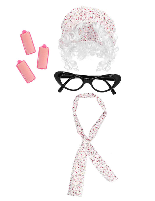 Kit de accesorios de abuela para adulto