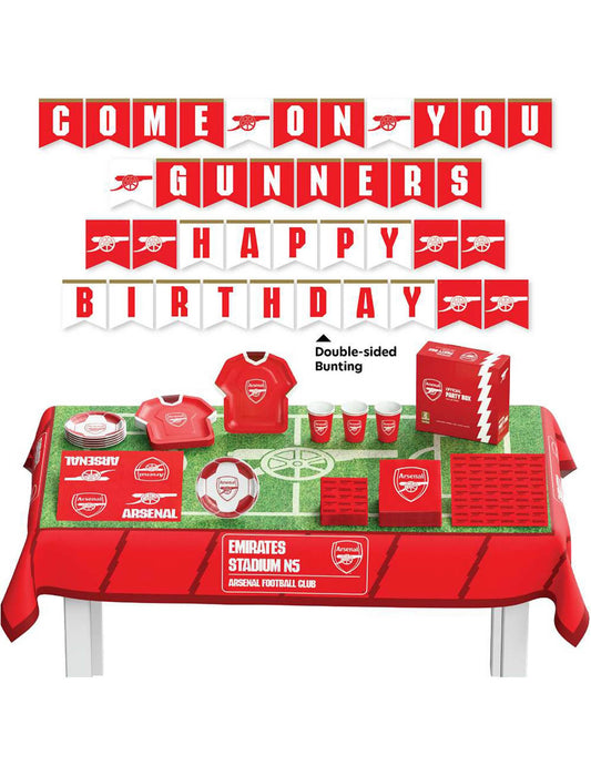 Kit de cumpleaños Arsenal Football Club 44 piezas