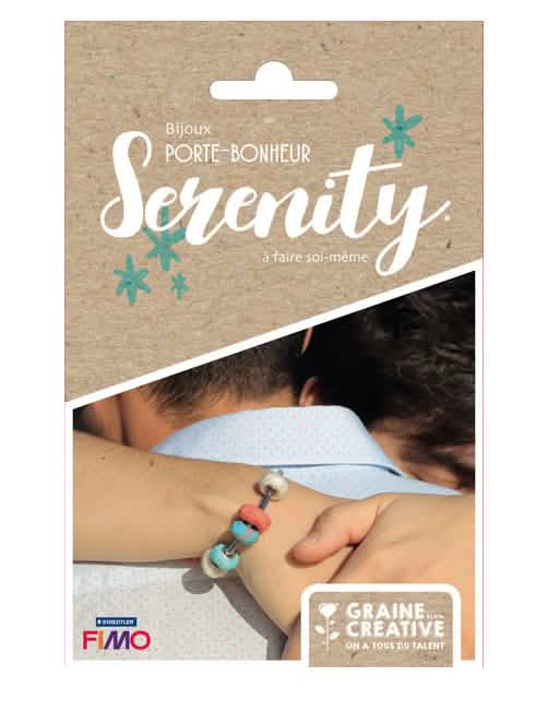 Kit de joyas de la suerte, pulsera, cuentas de fimo y charms para niño o adulto, azul turquesa y salmón
