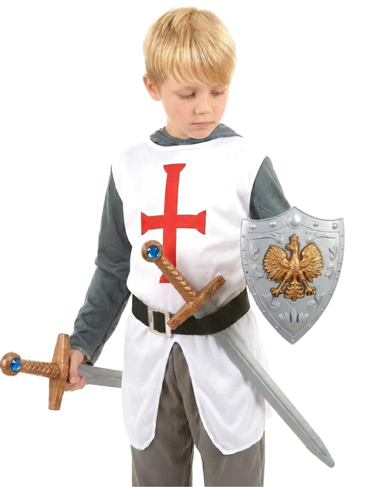 Kit escudo 2 espadas gladiador niño
