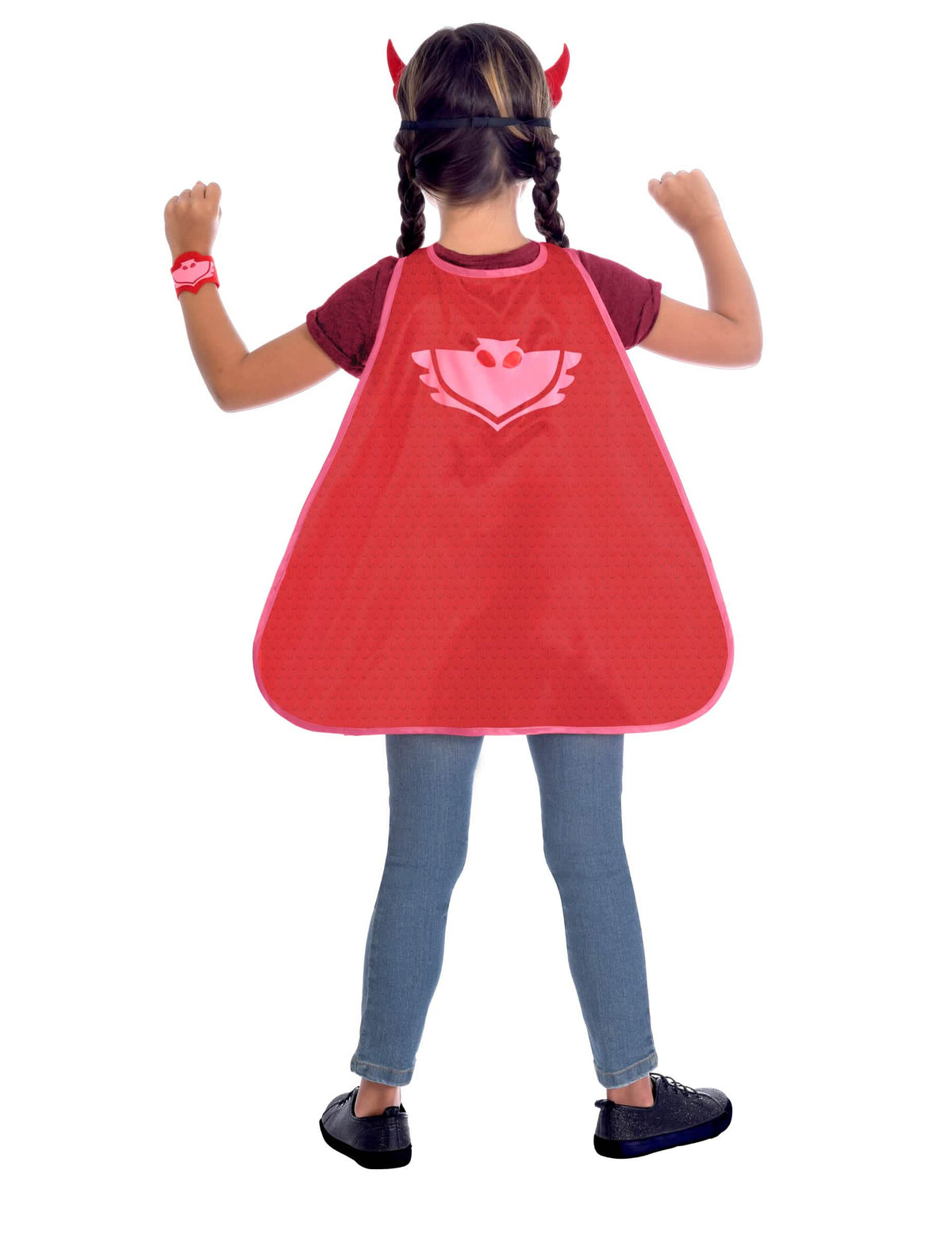 Vista trasera del kit de máscara y capa Bibou PJMasks